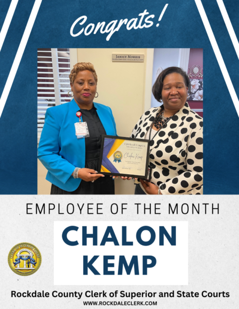 Employee of the Month - May 2023 - Rockdale County Clerk of Superior ...